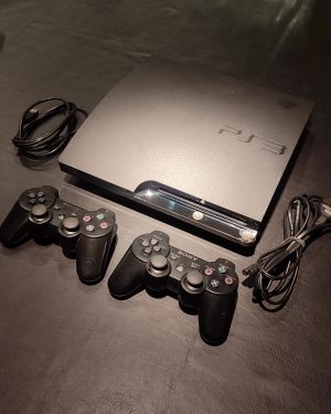 (REACONDICIONADO) PS3 SLIM HEN CHIP 160GB + 2 JOYSTICKS ORIGINALES